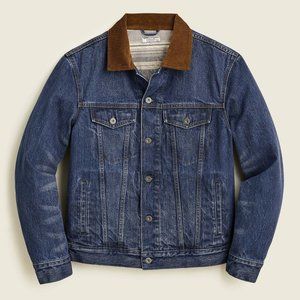 NWT JCREW Lined Denim Jacket, Large Men's- Look at photos for Large Measurements